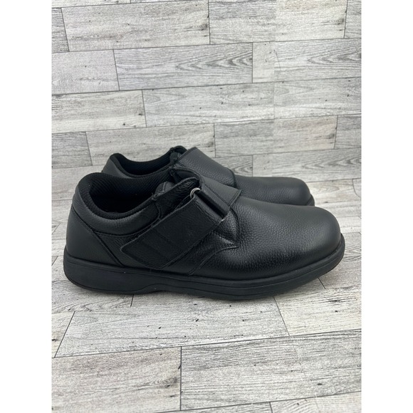 Orthofeet 510‎ Mens Black Leather Wide 2E Strap Shoes Size 10.5 main image 5